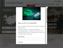 Tablet Screenshot of icelandairhotels.com
